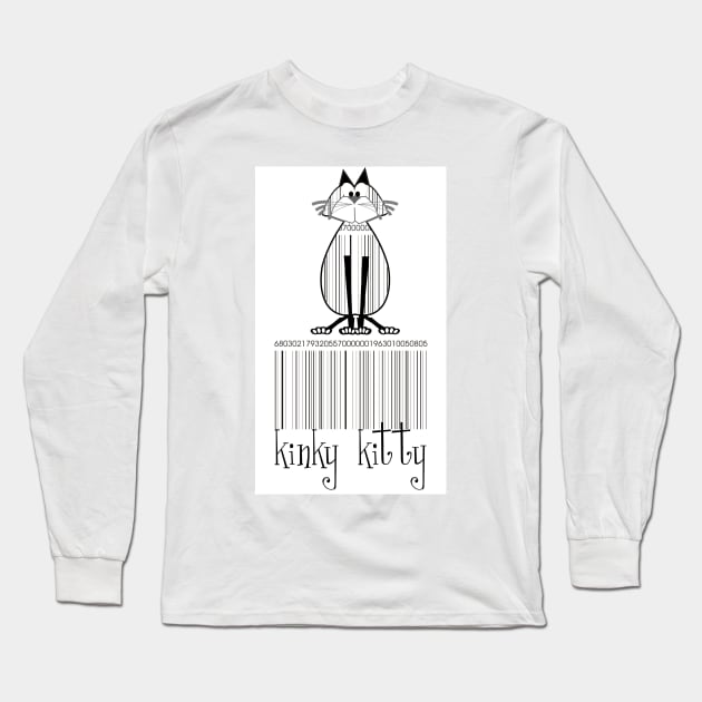 KINKY KITTY - Kinky Barcode Long Sleeve T-Shirt by Kartoon